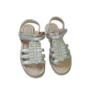 Geox Girl's Star Blush Silver Sandals
